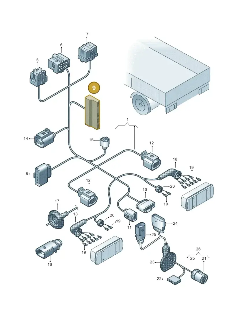 867919993 — Volkswagen Transporter Single Cab (2019-2024) diagram 862972810, position 9