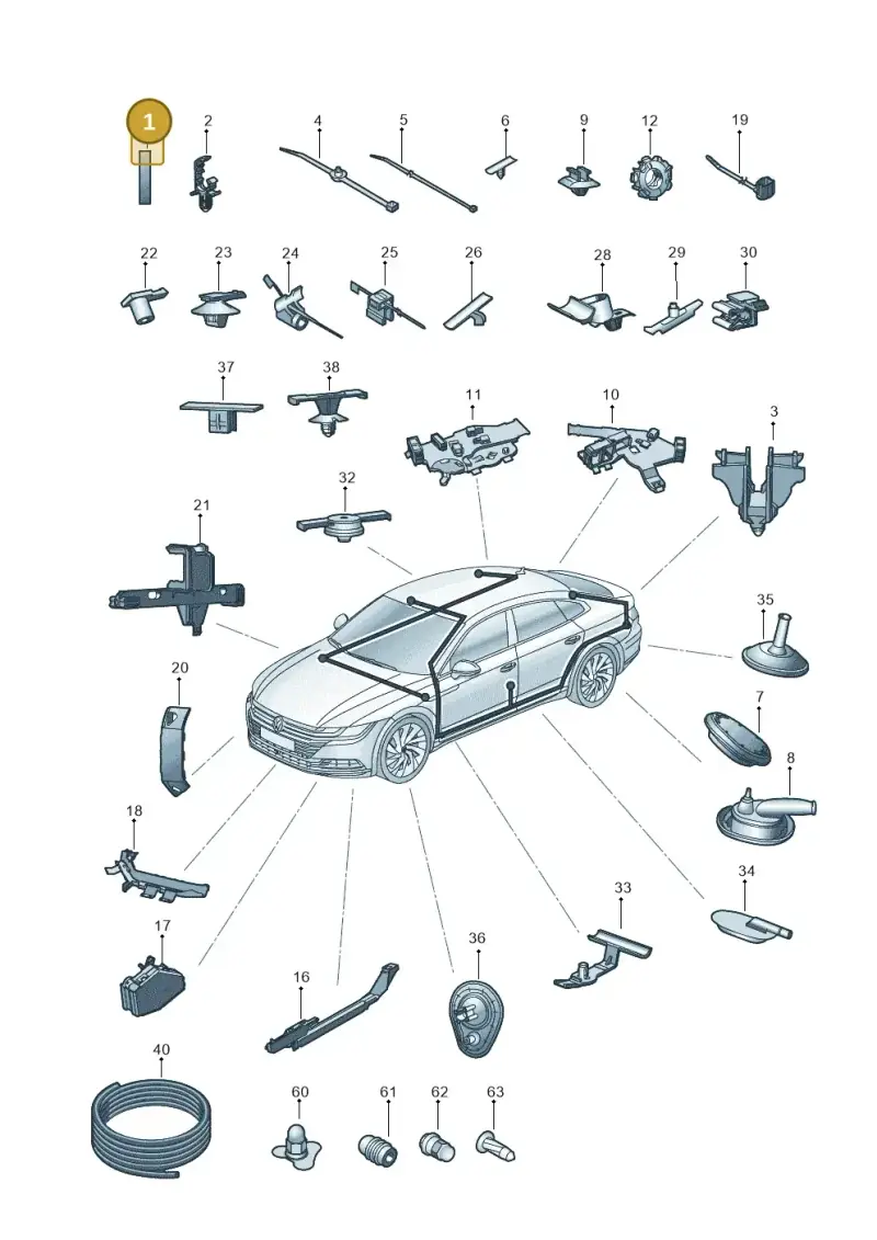 867955499 — Volkswagen Arteon (2017-2023) diagram 828971920, position 1