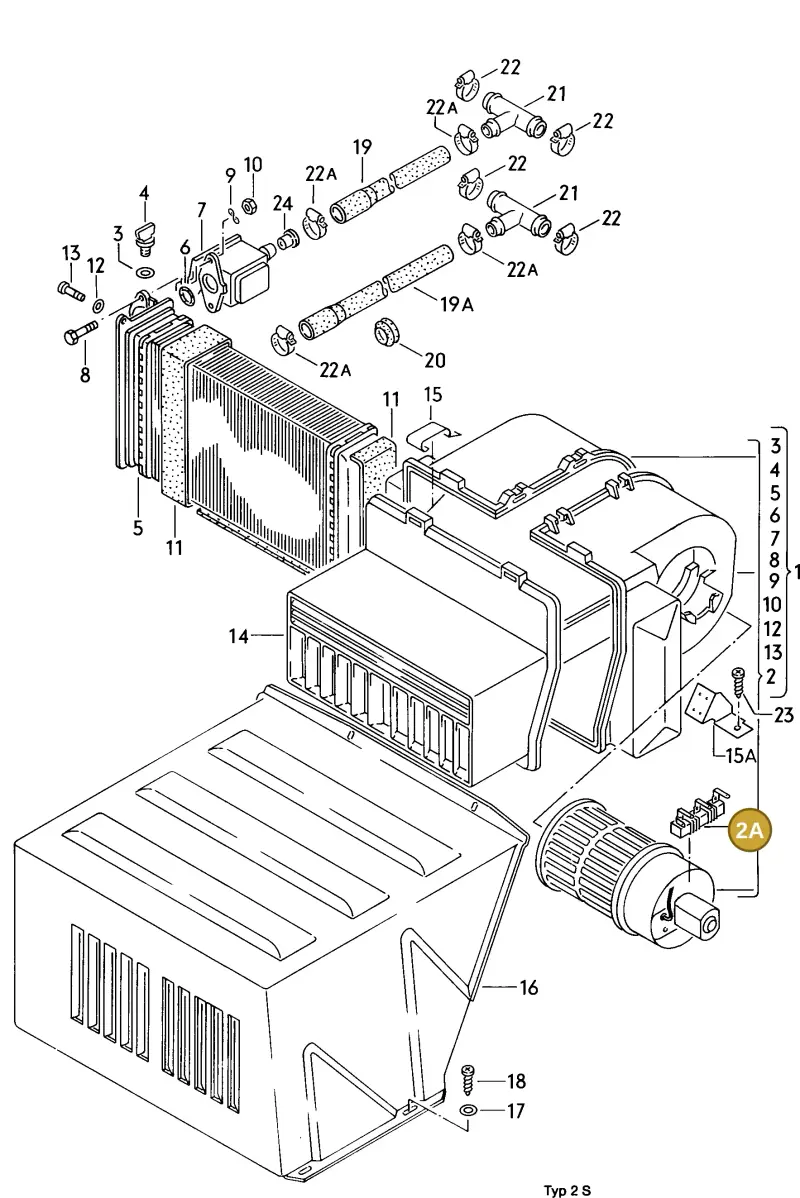 867959131 — Volkswagen Vanagon (1979-1985) diagram 004036400, position 2A