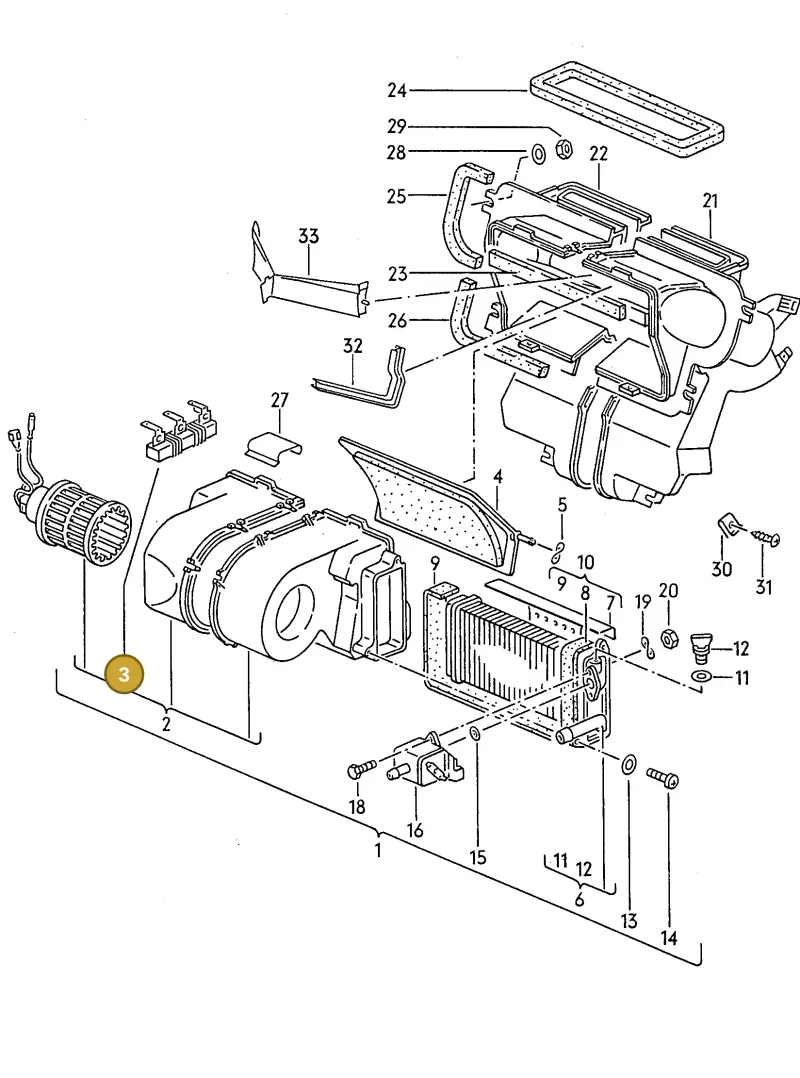 867959131 — Volkswagen Polo/Polo Coupe (1990-1994) diagram 009060000, position 3