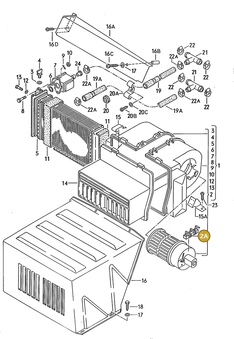 867959131 — Volkswagen Vanagon (1987-1992) diagram 059036400, position 2A