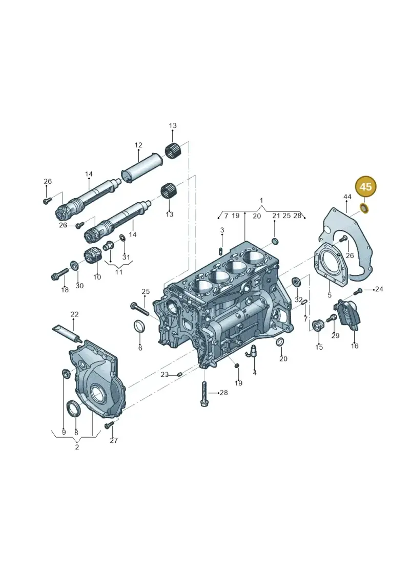 867971928 — Volkswagen Tiguan 2.0 4Motion (2017-2024) diagram 431103019, position 45