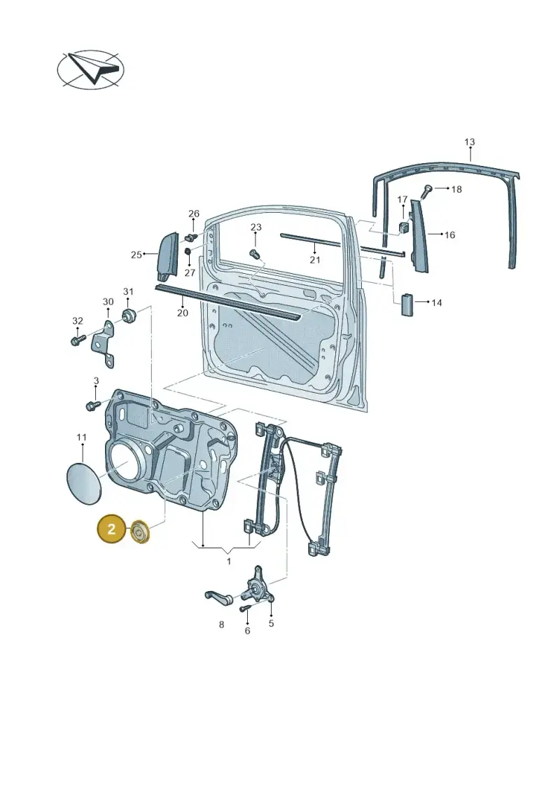 867971928 — Volkswagen Caddy Maxi Kombi (2010-2015) diagram 443837600, position 2