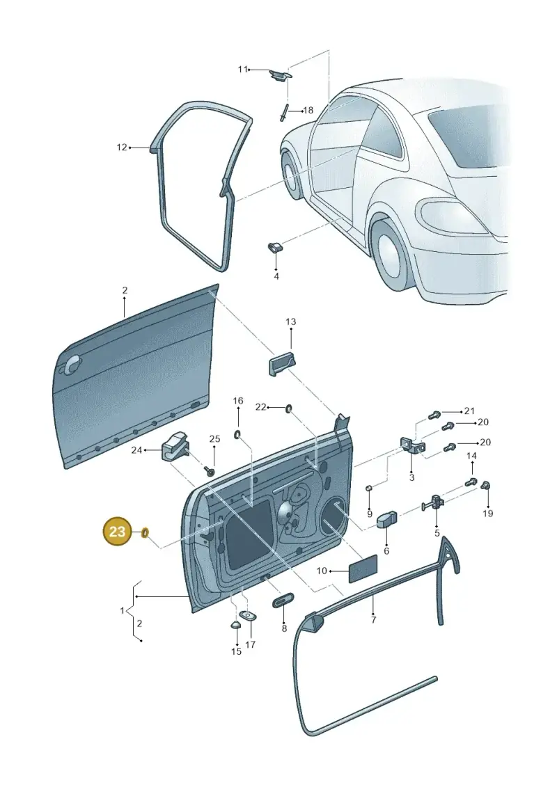 867971928 — Volkswagen New beetle (2011-2016) diagram 715831000, position 23