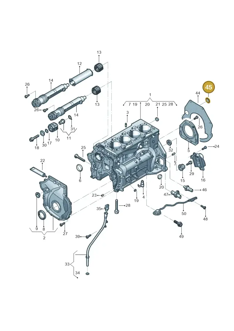 867971928 — Volkswagen Tiguan 2.0 4Motion (2017-2024) diagram 789103007, position 45