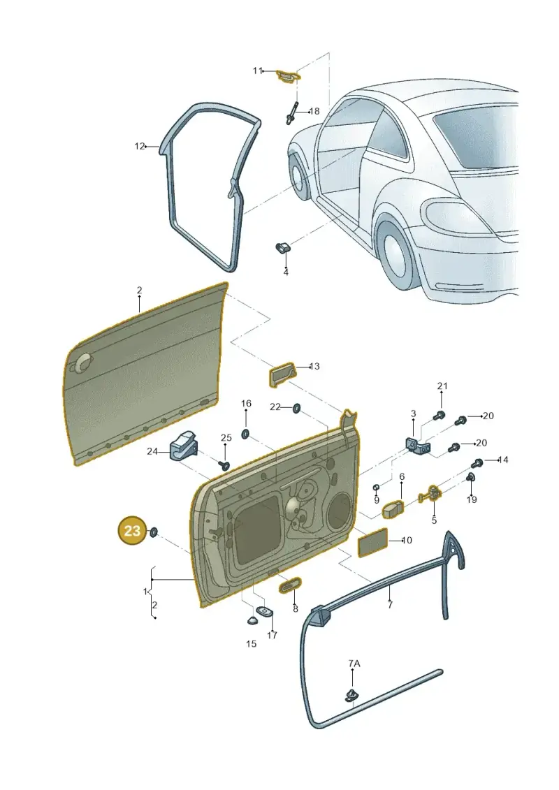 867971928 — Volkswagen Beetle (2016-2019) diagram 801831000, position 23