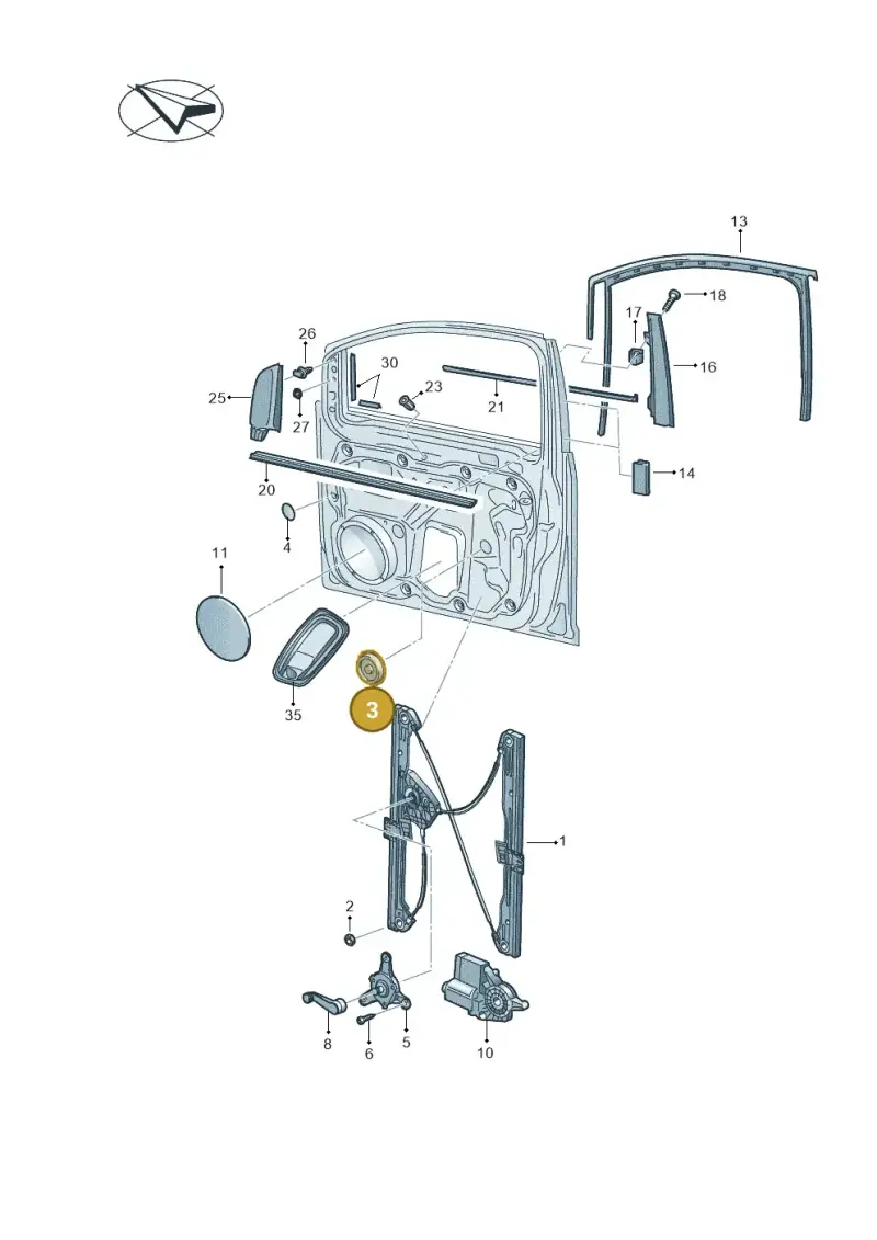 867971928 — Volkswagen Caddy kombi (2015-2020) diagram 866837600, position 3