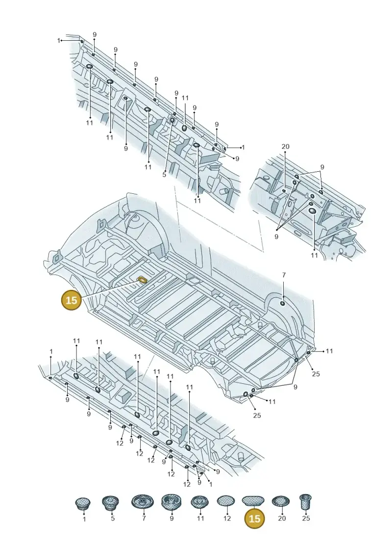 867971928A — Volkswagen Caravelle (2015-2019) diagram 861803350, position 15