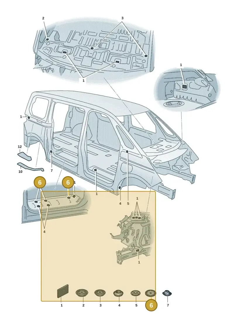 867971928 — Volkswagen Multivan (2021-) diagram 7t0803650, position 6