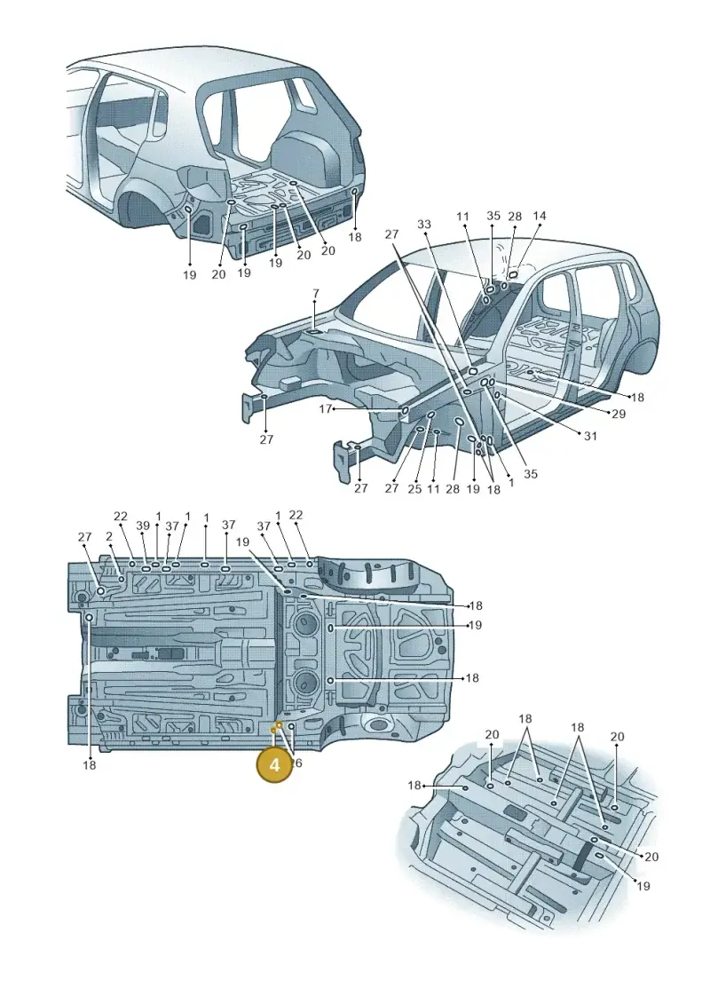 893803593 — Volkswagen Tiguan 4Motion (2011-2018) diagram 634803350, position 4