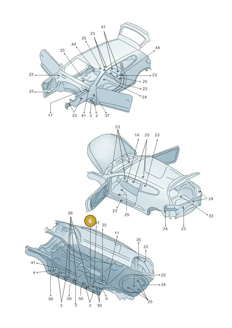 893803593 — Volkswagen Scirocco 2.0 (2014-2017) diagram 651803350, position 6