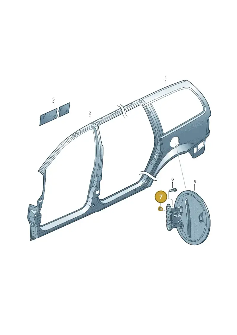 893877665A — Volkswagen Sharan (2008-2010) diagram 245809700, position 7