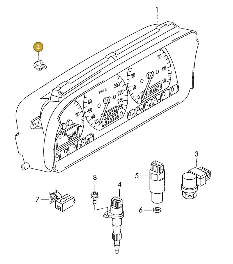 893919040A — Volkswagen TRANSPORTER SYNCRO (1996-2003) diagram 147919010, position 2