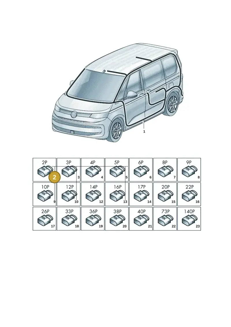 893971632 — Volkswagen Multivan (2021-) diagram 7t0972000, position 2