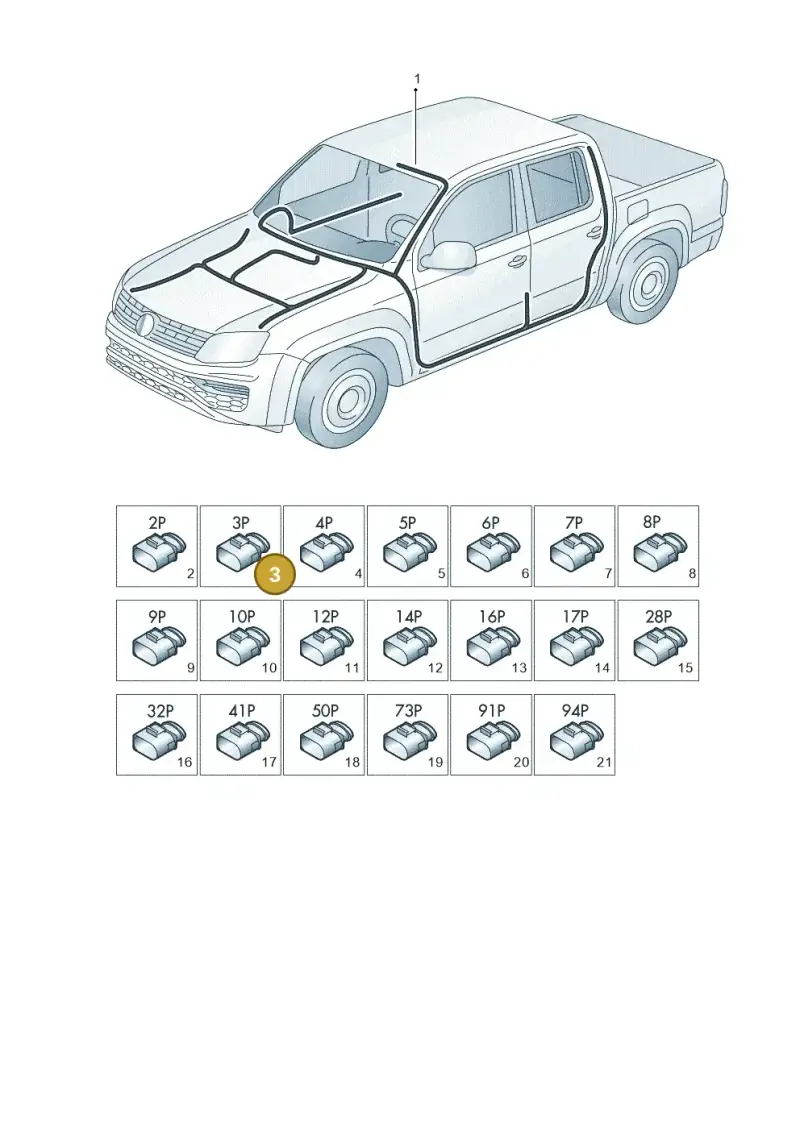 893971633 — Volkswagen Amarok twin cab (2016-2022) diagram 894971840, position 3
