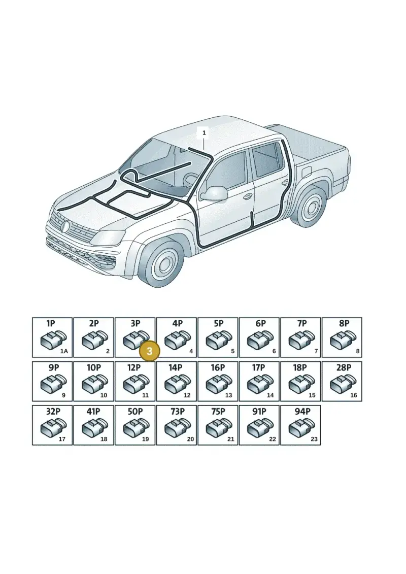 893971633 — Volkswagen Amarok twin cab (2022-) diagram 2ha971080, position 3