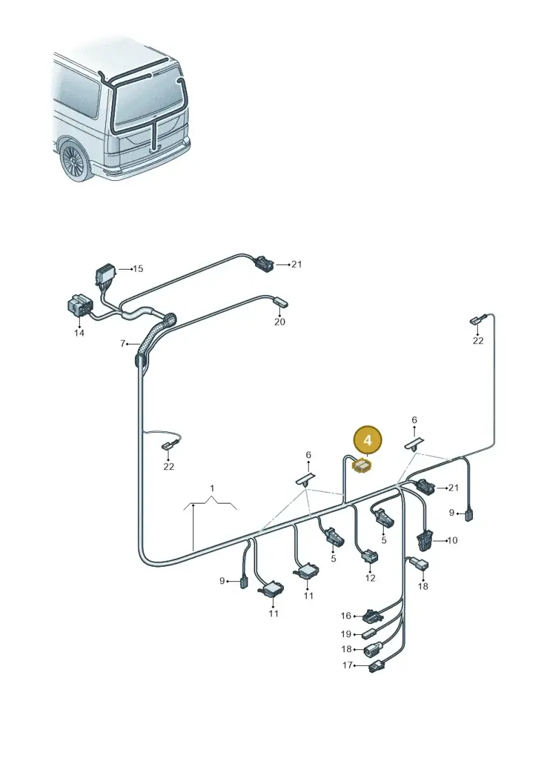 893971634 — Volkswagen Caravelle (2015-2019) diagram 861972820, position 4