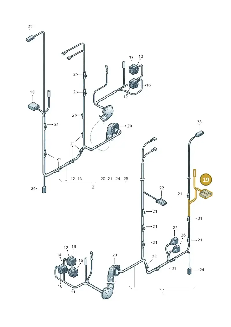 893971635 — Volkswagen Transp. caravelle (2011-2015) diagram 410972830, position 19