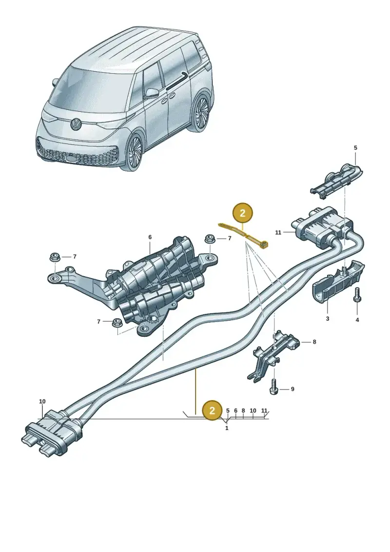 893971850C — Volkswagen ID.Buzz (2022-) diagram 15a970050, position 2