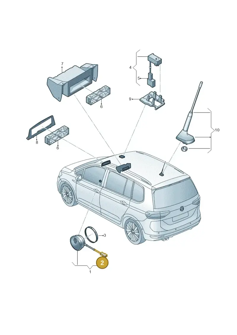 893971992 — Volkswagen Touran 2,0 BlueMotion (2015-2024) diagram 869035820, position 2