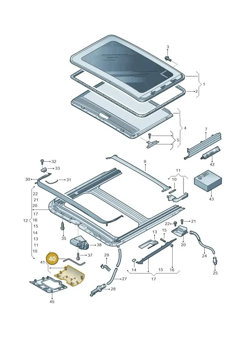 895877849 — Volkswagen Passat saloon (2010-2015) diagram 409877000, position 40