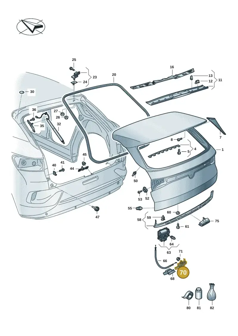 89A827506 — Volkswagen ID.4 Pro (2020-2023) diagram 11a827000, position 70