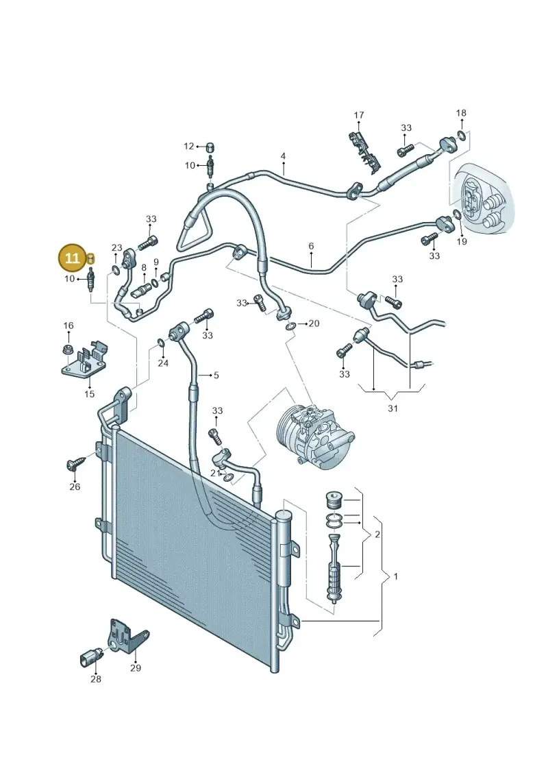 8A0820871AB — Volkswagen Sharan Blue Motion (2010-2015) diagram 689260410, position 11