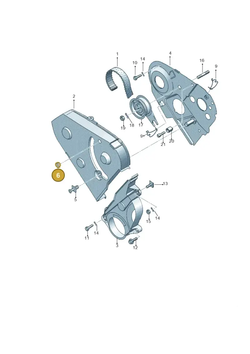 8A0831449 — Volkswagen CADDY-KOMBI/KASTENW.   06> (2005-) diagram 117109600, position 6