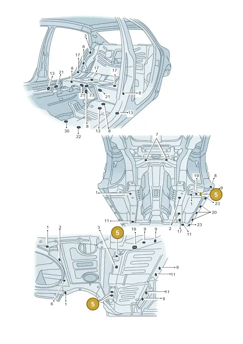 8A0831449 — Volkswagen Phaeton 4motion (2010-2016) diagram 258803360, position 5