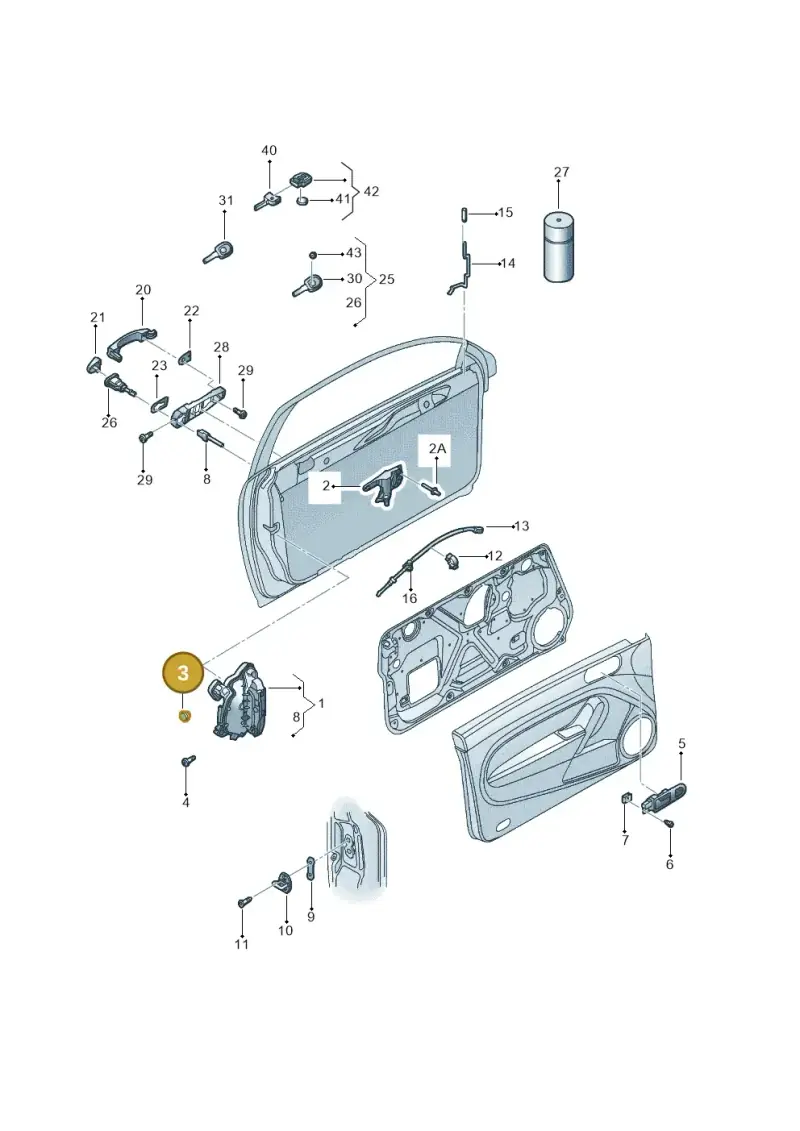 8A0831449 — Volkswagen New Beetle             06> (2005-) diagram 467837000, position 3
