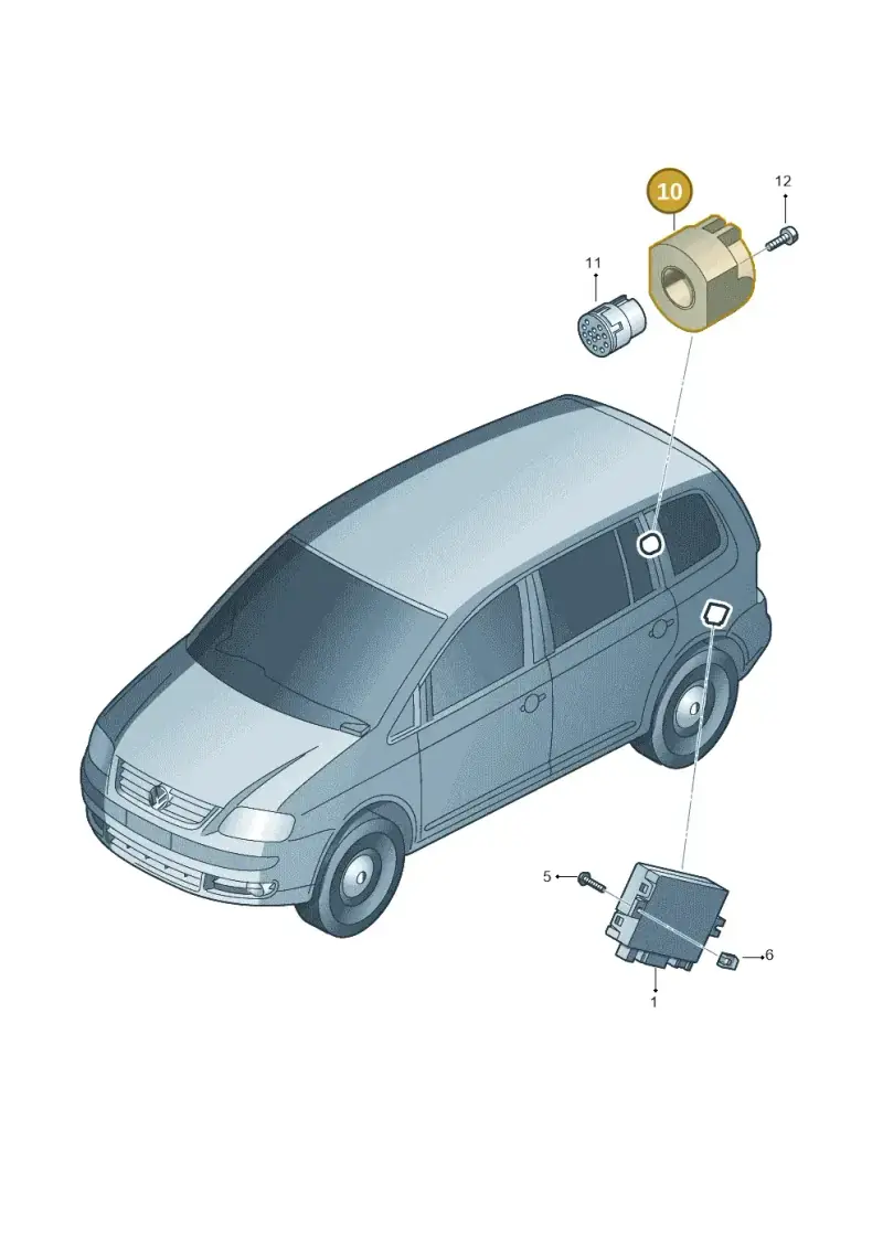 8A0945509 — Volkswagen Touran 1.9 (2008-2010) diagram 409945550, position 10