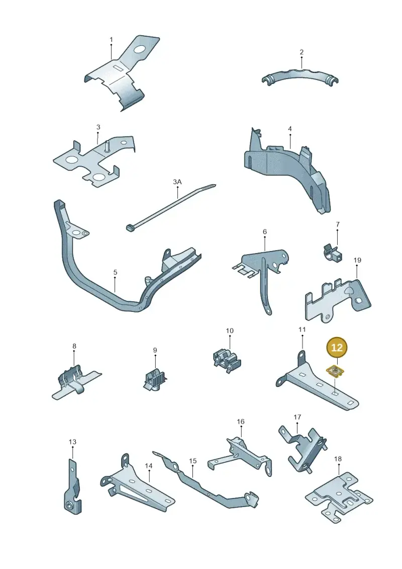 8A0971845AF — Volkswagen Crafter 35 panel (2011-2016) diagram 483971000, position 12