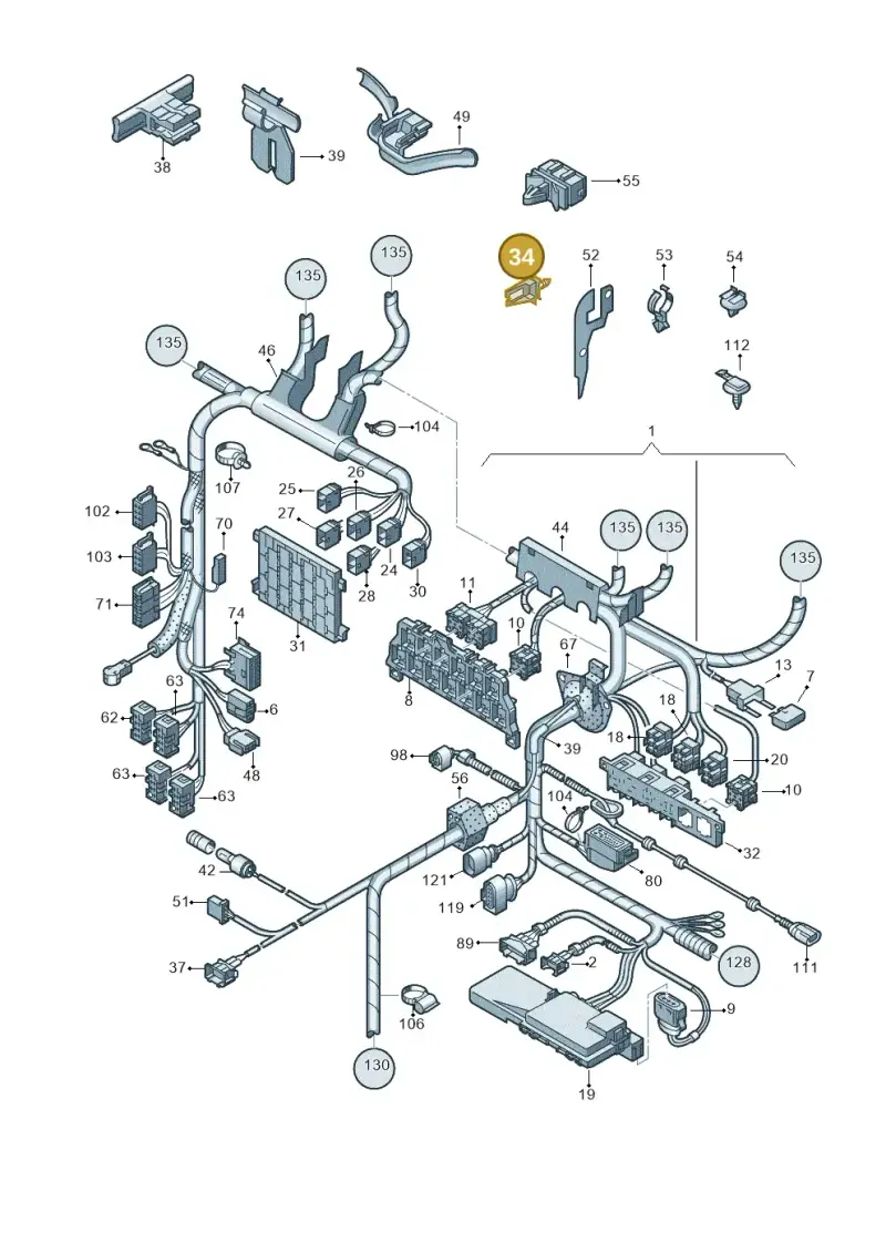 8A0971848G — Volkswagen New Beetle             06> (2005-) diagram 201971800, position 34