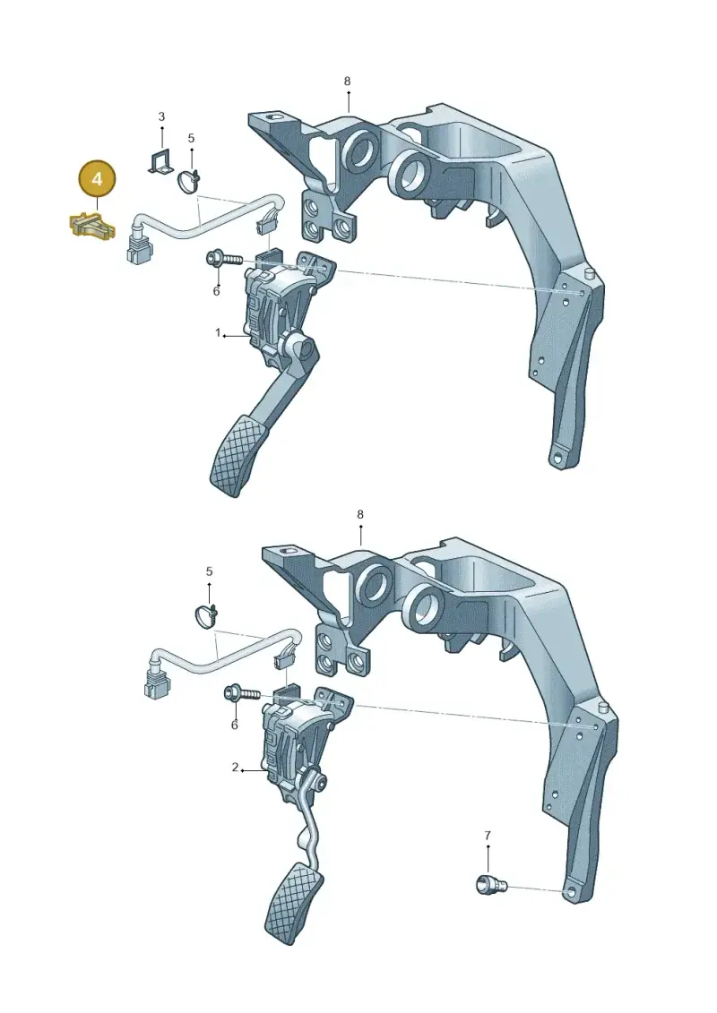 8A0971848G — Volkswagen PASSAT/4MOTION/W8 (2002-2005) diagram 260721700, position 4