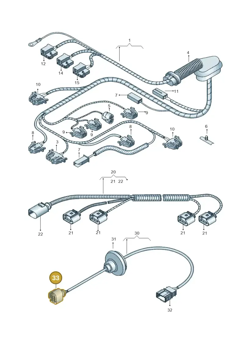 8A0971978 — Volkswagen Sharan (2008-2010) diagram 245972840, position 33