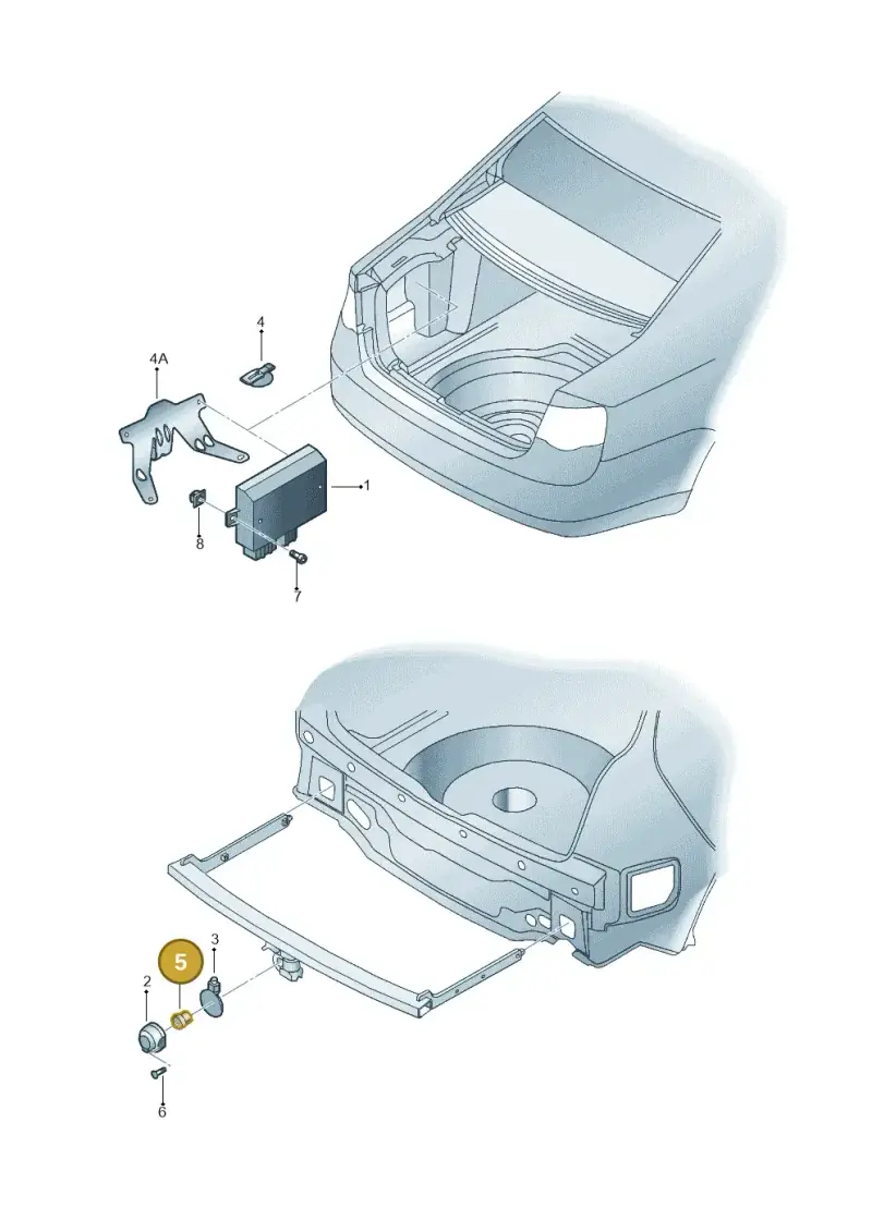 8A0971978 — Volkswagen Jetta (2008-2011) diagram 462945550, position 5