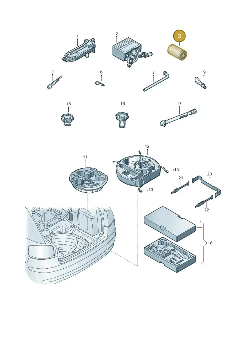8D0012619A — Volkswagen Scirocco 2.0 (2014-2017) diagram 786012000, position 3