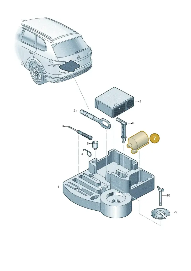 8D0012619A — Volkswagen Touareg (2017-2023) diagram 439012000, position 7
