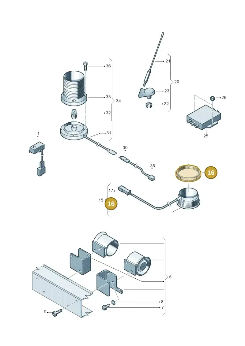 8D0035380 — Volkswagen PASSAT/4MOTION/W8 (2002-2005) diagram 226919270, position 16