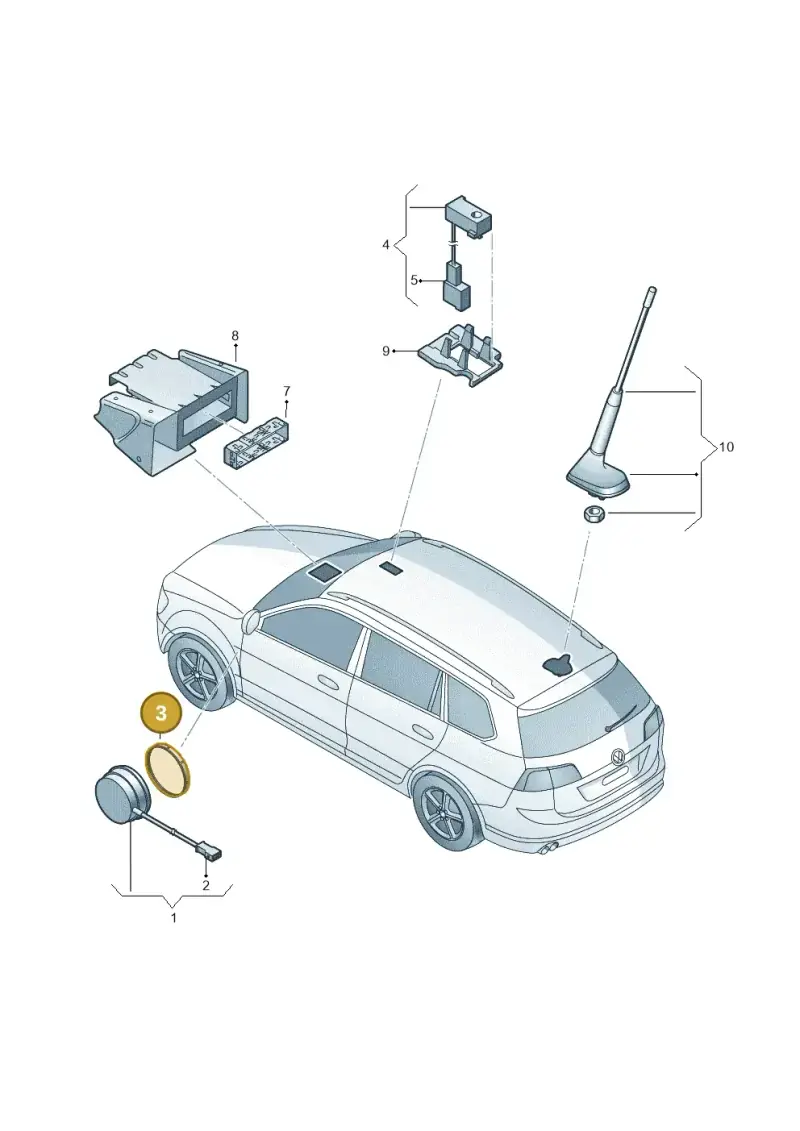 8D0035380 — Volkswagen Passat saloon (2014-2024) diagram 763035820, position 3