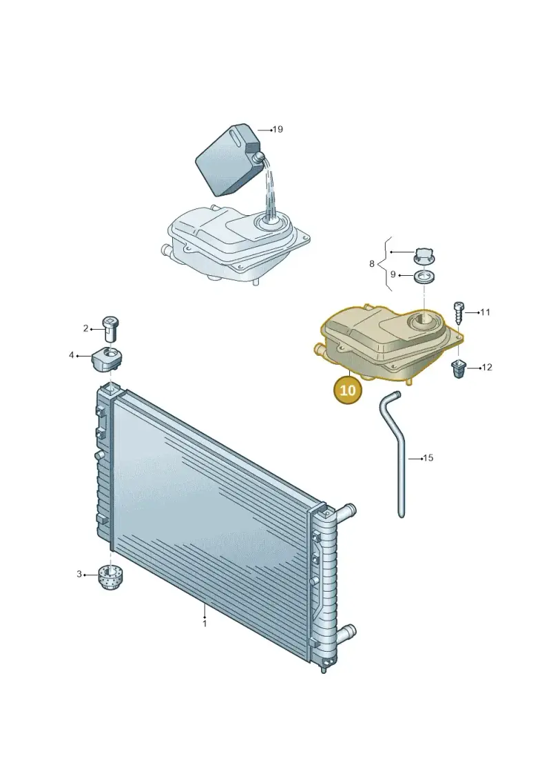 8D0121403L — Volkswagen PASSAT/4MOTION/W8 (2002-2005) diagram 195121700, position 10