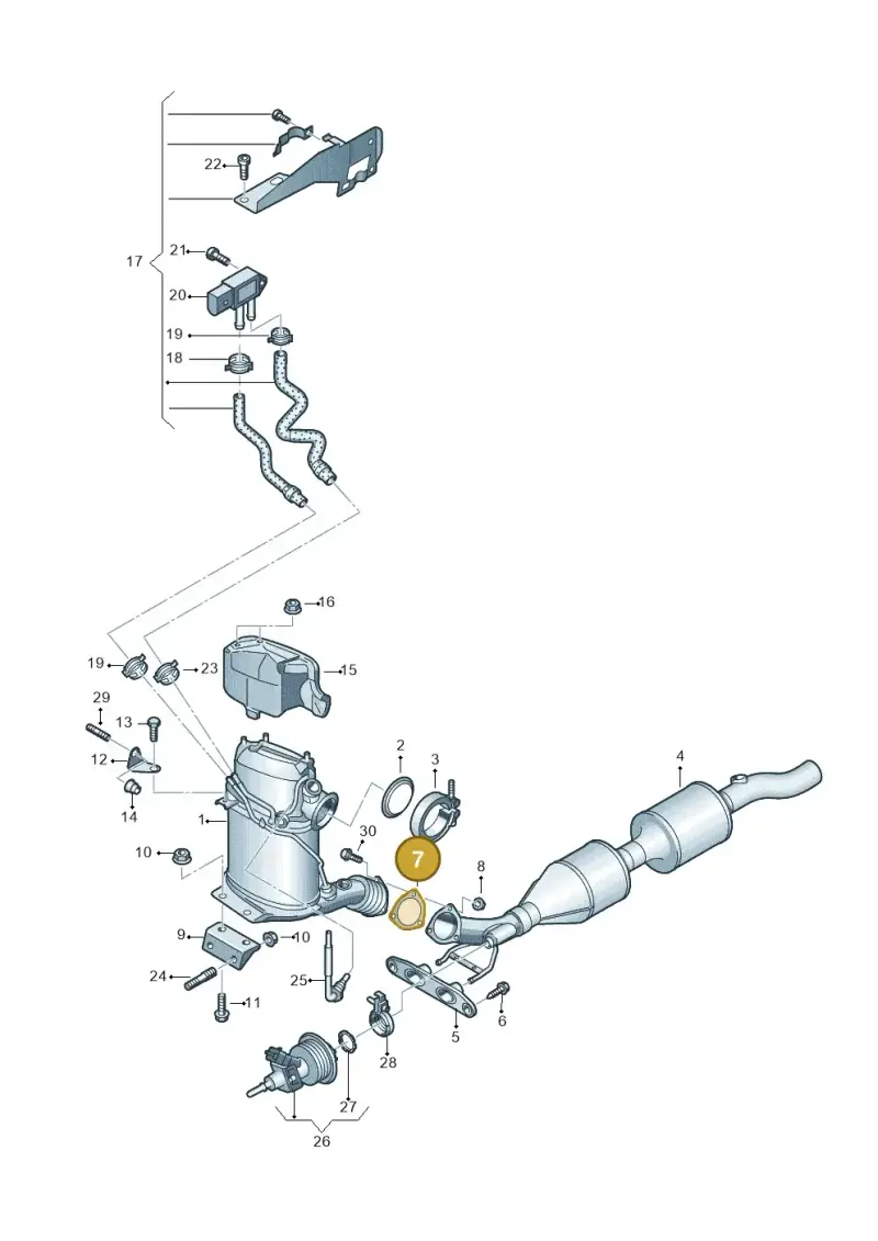 8D0253115C — Volkswagen Passat CC (2011-2016) diagram 656253590, position 7