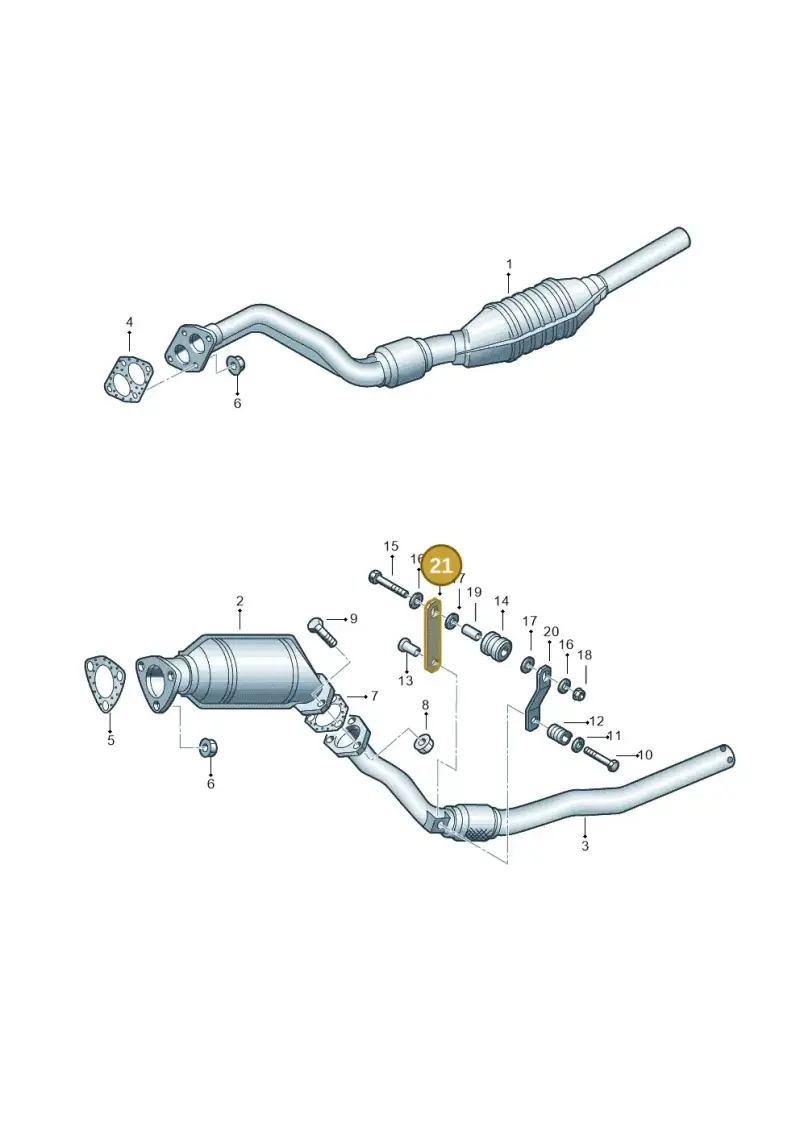 8D0253295C — Volkswagen PASSAT/4MOTION/W8 (2002-2005) diagram 195253550, position 21