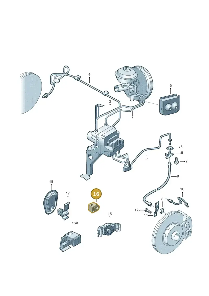 8D0611797D — Volkswagen PASSAT/4MOTION/W8 (2002-2005) diagram 195611200, position 16