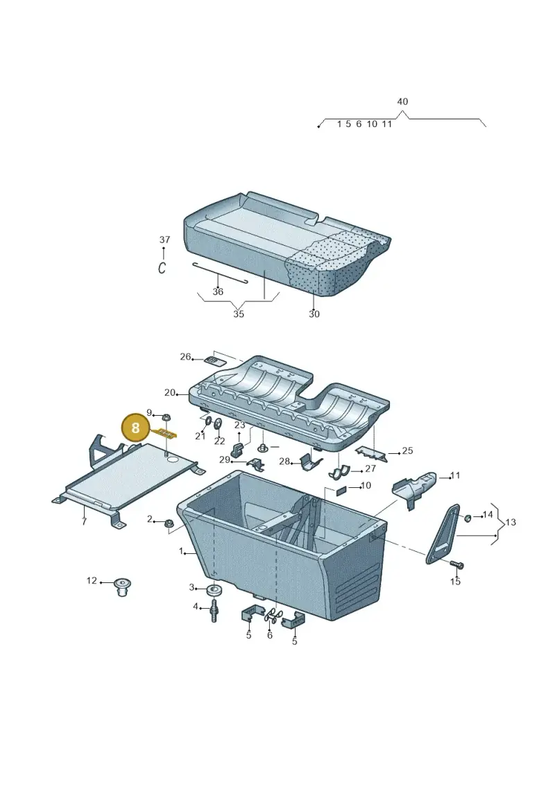 8D0803123A — Volkswagen Transp. caravelle (2011-2015) diagram 679881100, position 8