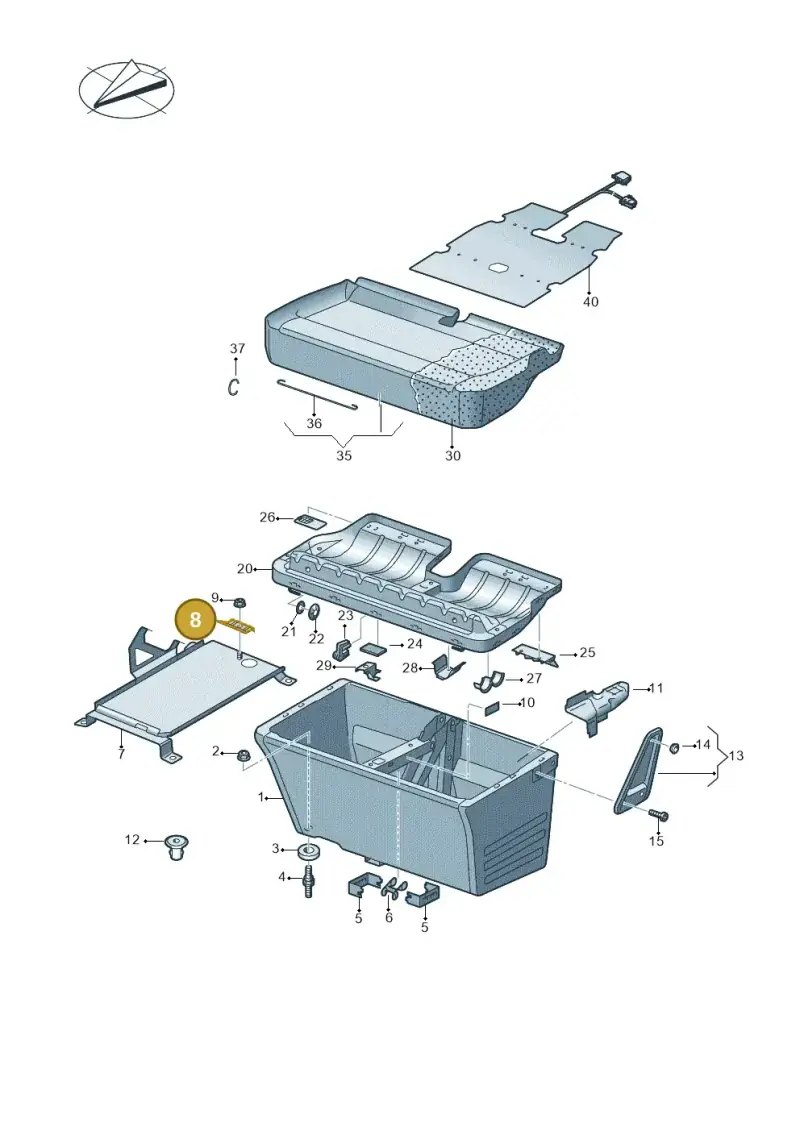 8D0803123A — Volkswagen Caravelle (2019-2024) diagram 861881100, position 8