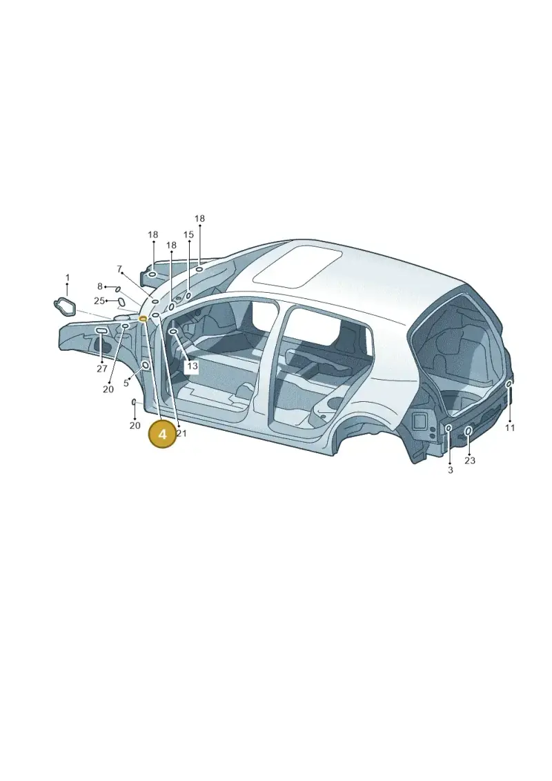 8D0803583H — Volkswagen Golf Plus (2011-2014) diagram 420803360, position 4