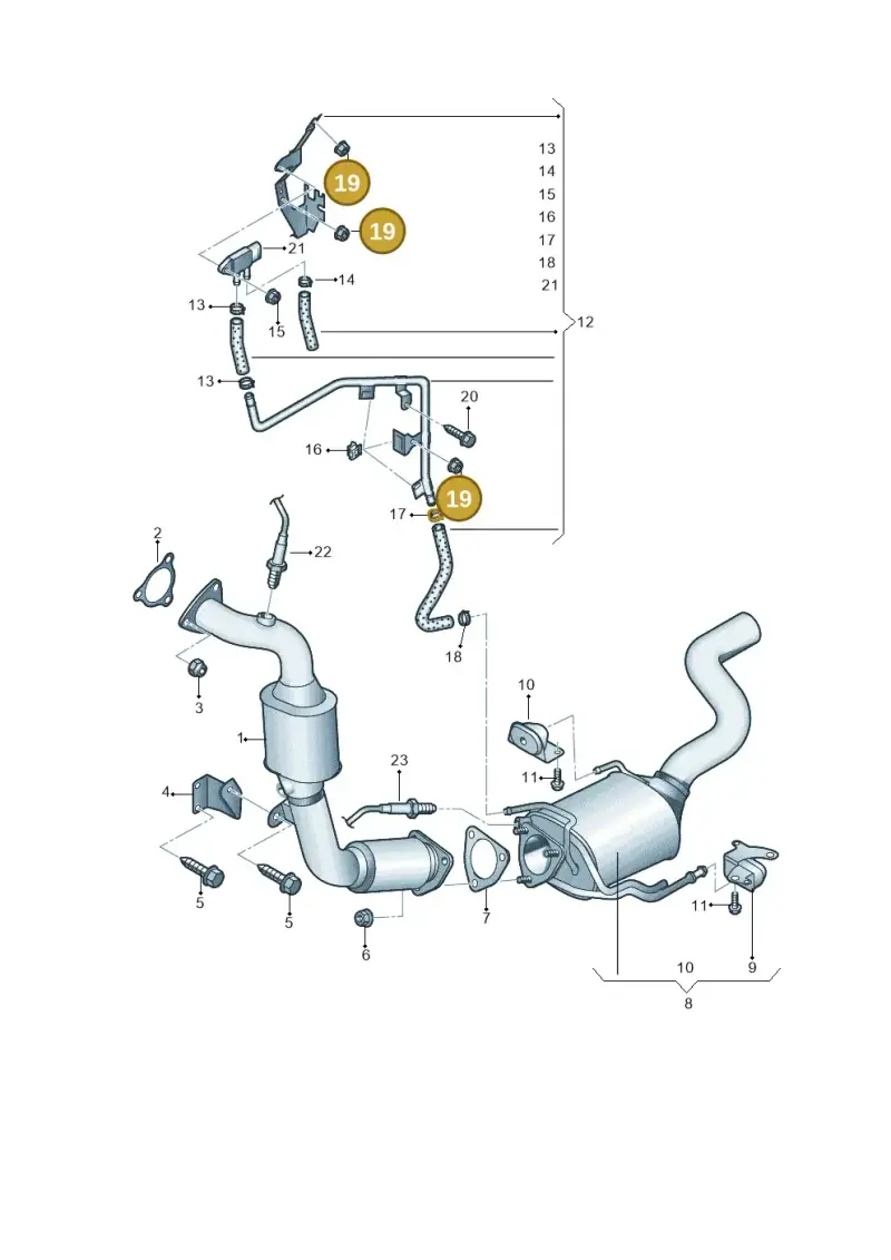 8D0803948C — Volkswagen Touareg BlueMotion (2014-2018) diagram 787253520, position 19