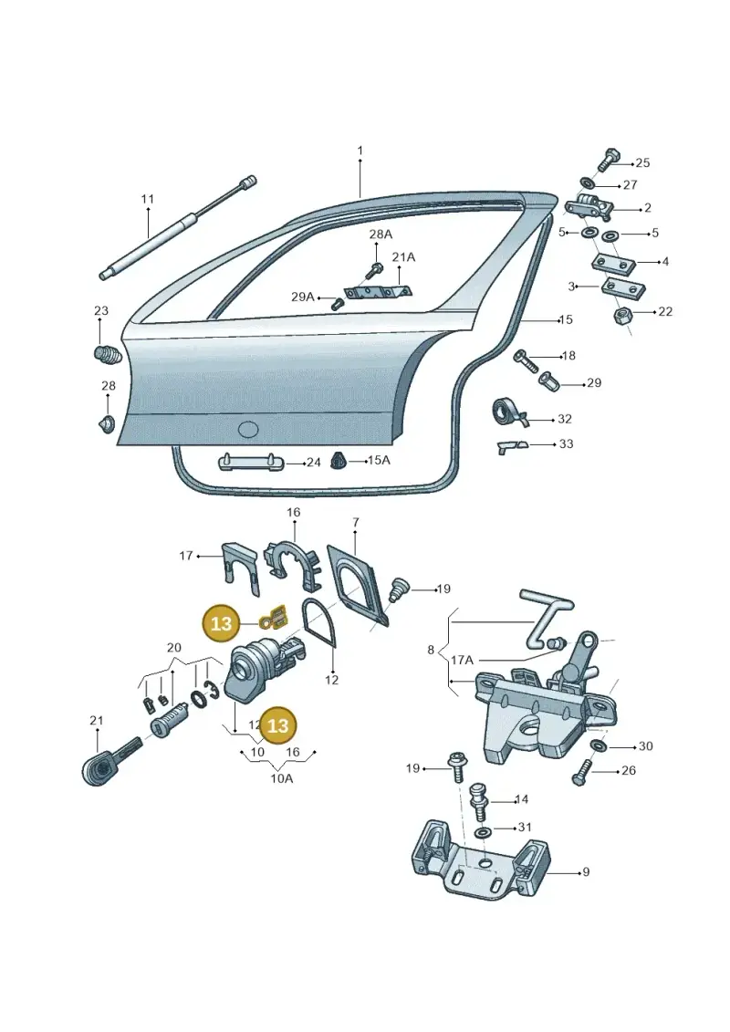 8D0827637 — Volkswagen GOL 2P/4P            M.06> (2005-) diagram 369827100, position 13