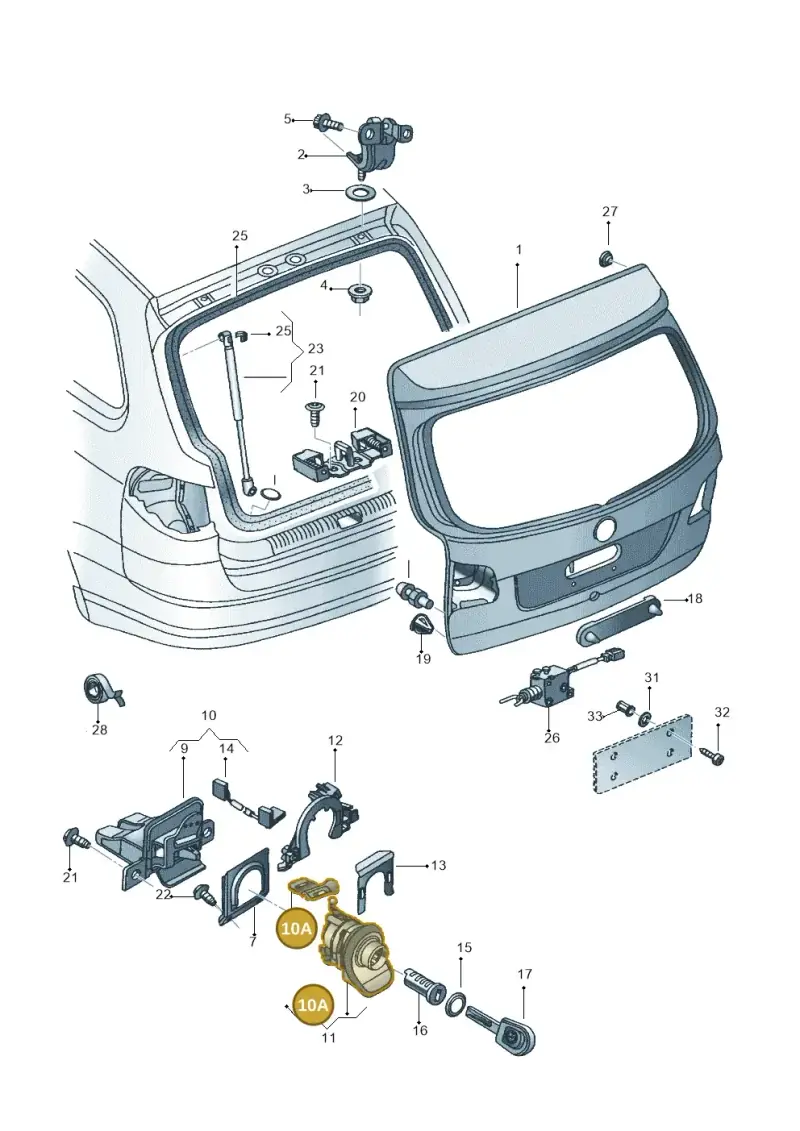 8D0827637 — Volkswagen SURAN (FOX MPV)   "RA."06> (2006-) diagram 514827200, position 10A